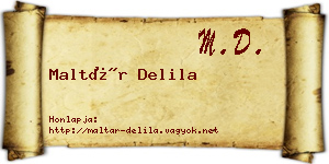 Maltár Delila névjegykártya